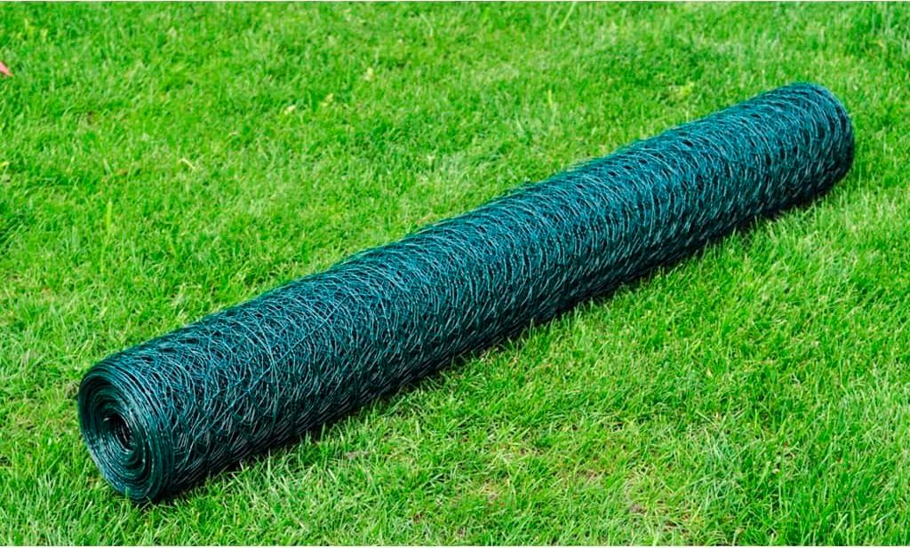"im Sonderangebot"Drahtzaun - elegantes Design - Sichtschutz/Windschutz fur Garten - mit PVC-Beschichtung 25x0,75 m Grün DE189460 - Metallzäune
