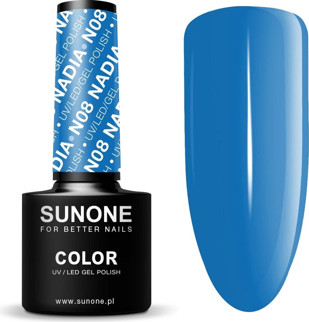 Sunone UV/LED Hybrid Gel Nagellack N08 Nadia – Haltbarer Profi-Glanzlack für Perfekte Maniküre, 5 ml