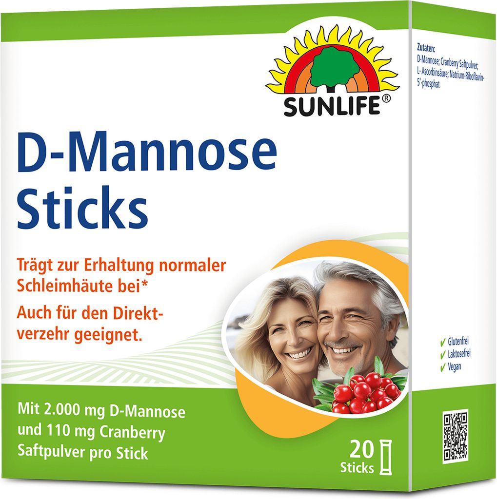Sunlife D-Mannose 20 Stick 44g Produktbild 