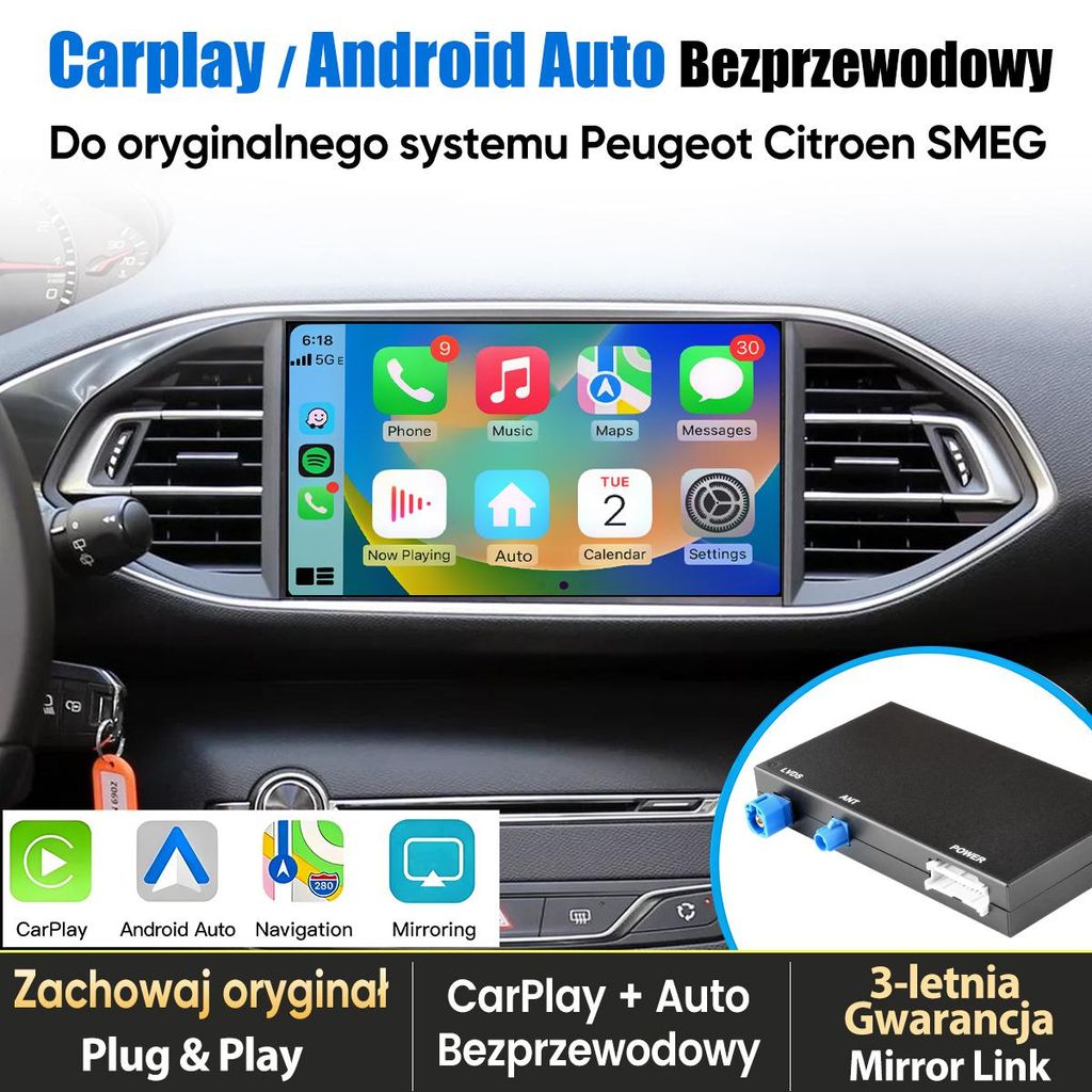 Zestaw do modernizacji systemów Peugeot, Citroen, DS (MRN Zdjęcie produktu 