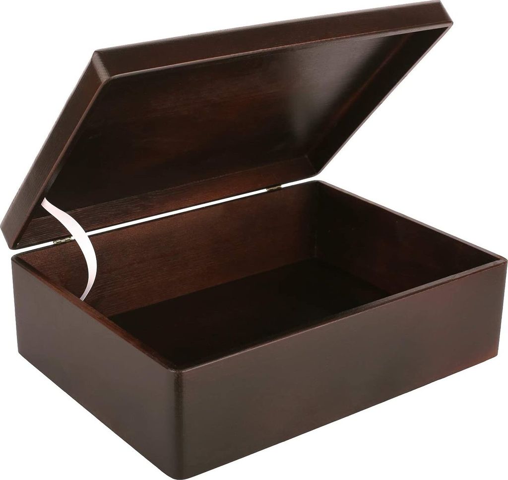Creative Deco XL Braun Holzkiste 40x30x14cm Ohne Griffe