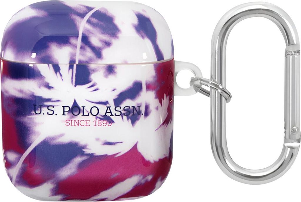 U.S Polo, Cover für Airpods 1 und 2 Palm Anti-Schock-Silikon, Violett