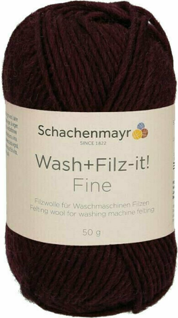 Schachenmayr Wash+Filz-it! Fine, 50g Burgundy Filzgarne