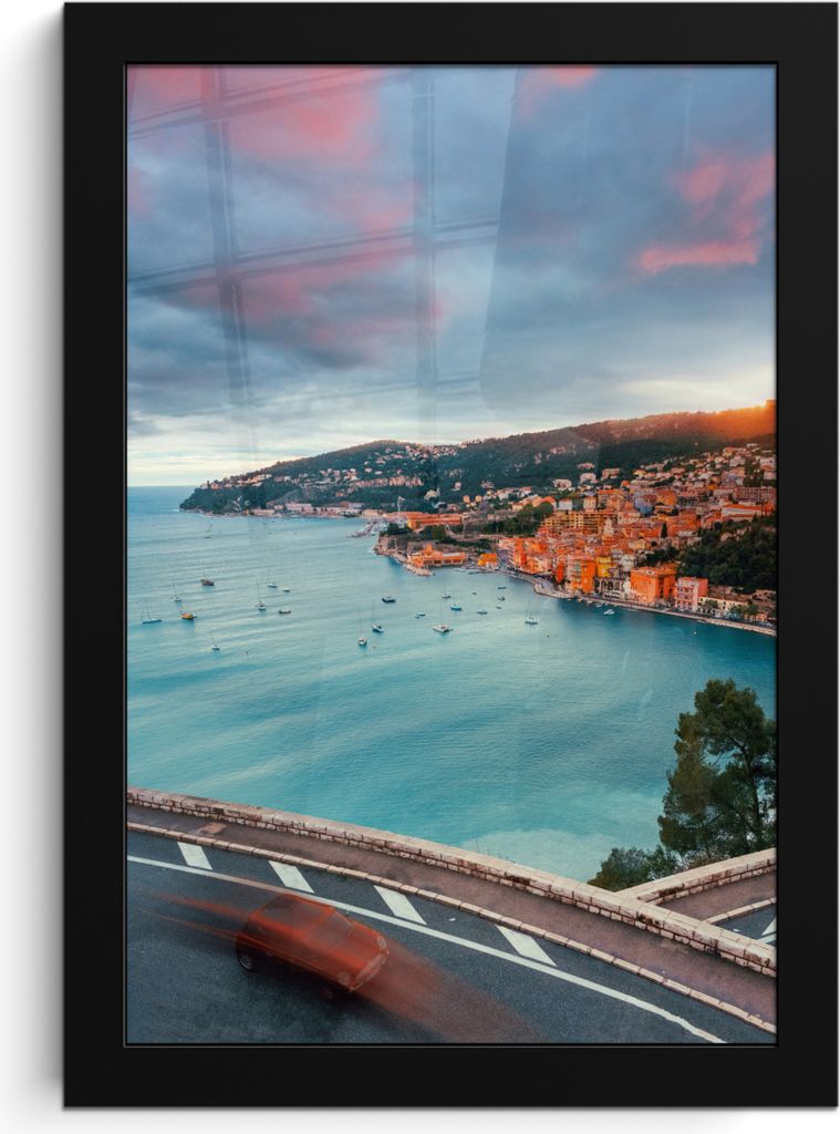 MuchoWow MuchoWow Gerahmtes Poster Stadt - Küste - Wasser 20x30 cm - Poster mit zchwarzem Bilderrahmen - Drucken - Bilder Poster im Rahmen