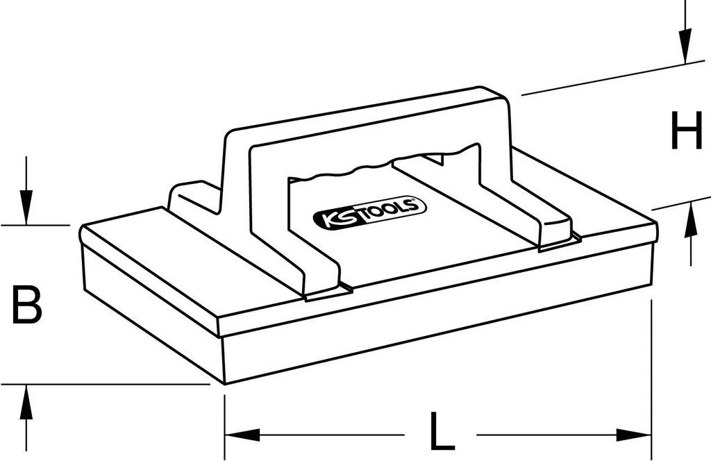 Frattone KS Tools 1440593 con Spugna 180x330mm - Qualità Tedesca - 2