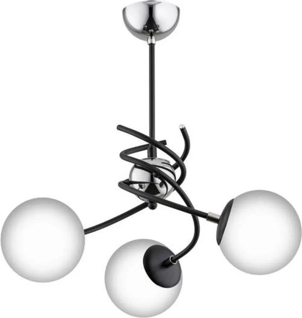 Plafonnier pour salon et chambre 3 boules blanches Salsa ALF28593