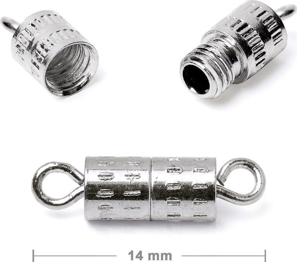 Schraubverschlüsse 14mm in silber - 3 Stück