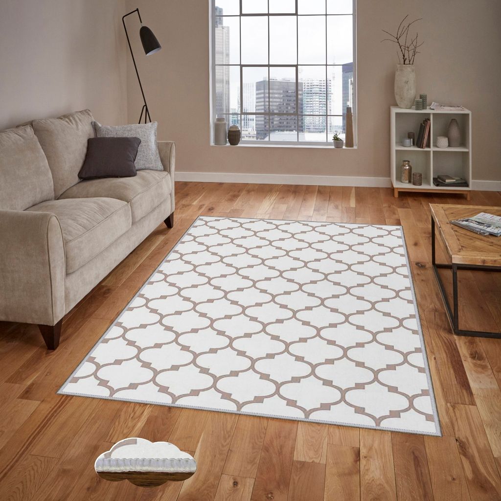 Conceptum Hypnose, Wookece304, Teppich (80 x 150), 100 % POLYESTER, Weiß, 80 x 150 cm