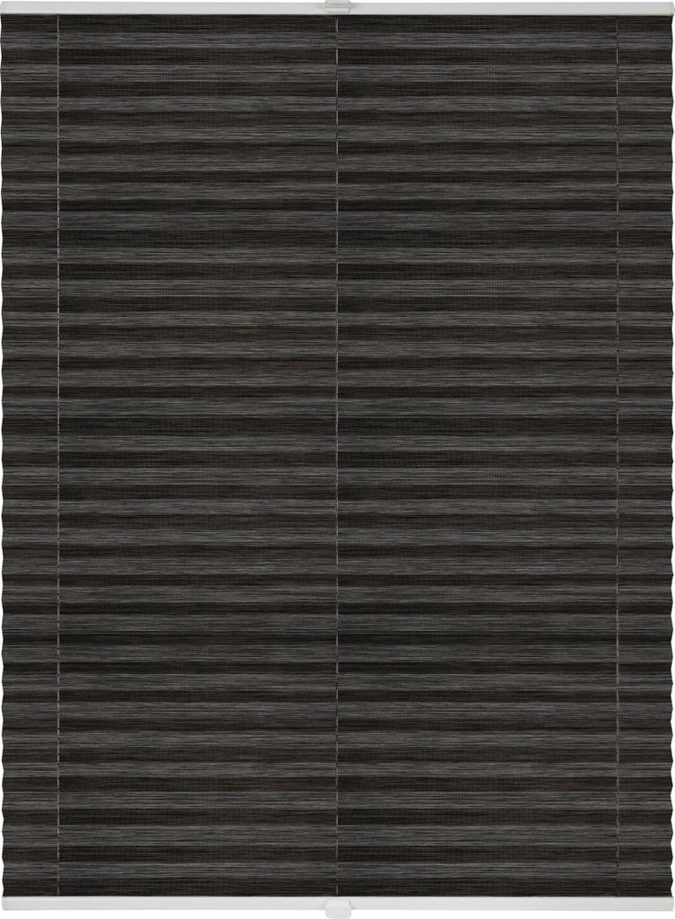 Plissee auf Maß Bamboo für Fenster zum Anschrauben in Glasleiste Farbe: Anthrazit Bamboo, Größe: B): 61-70 cm, H): 40-100 cm