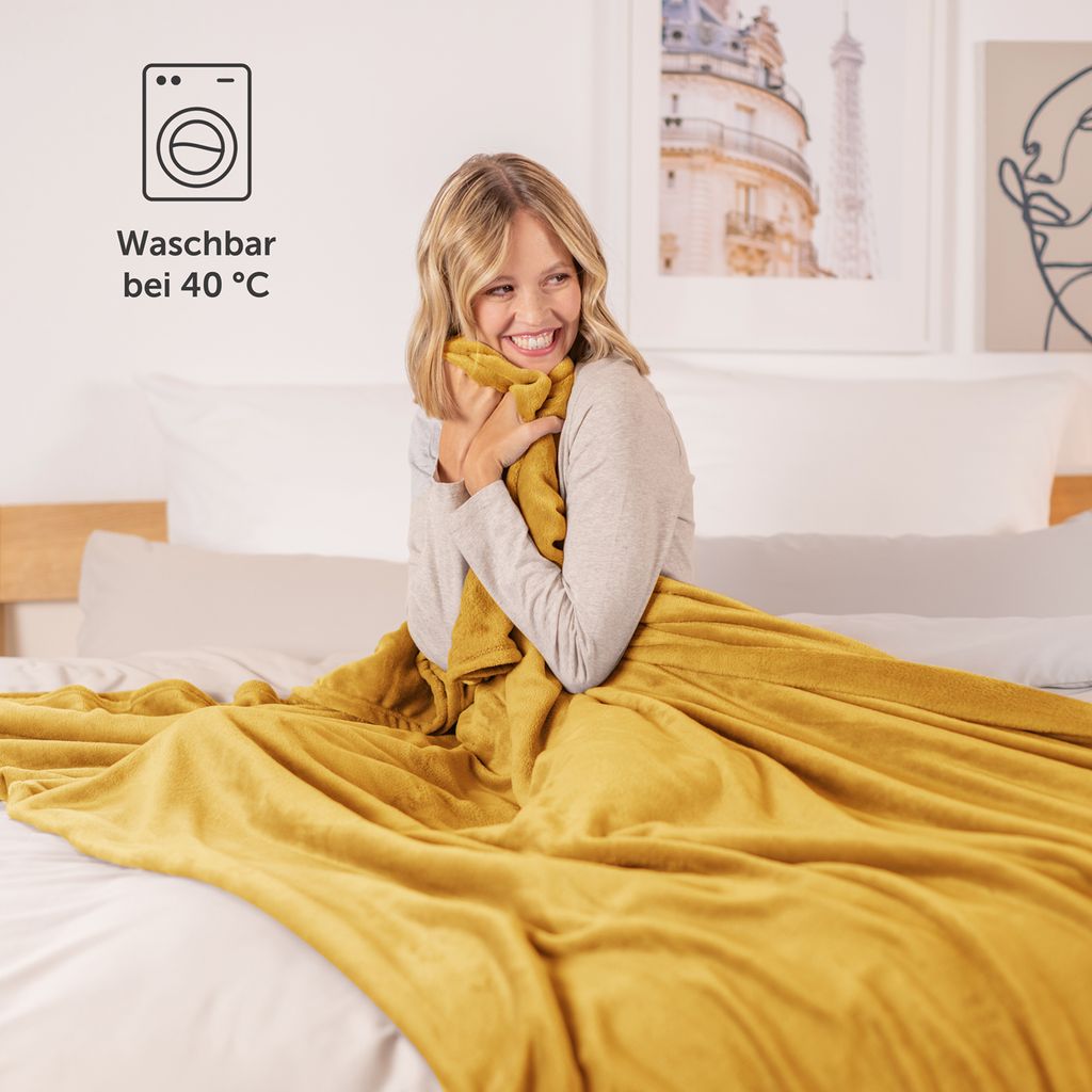 Blumtal Kuscheldecke XXL Flauschig Fleecedecke