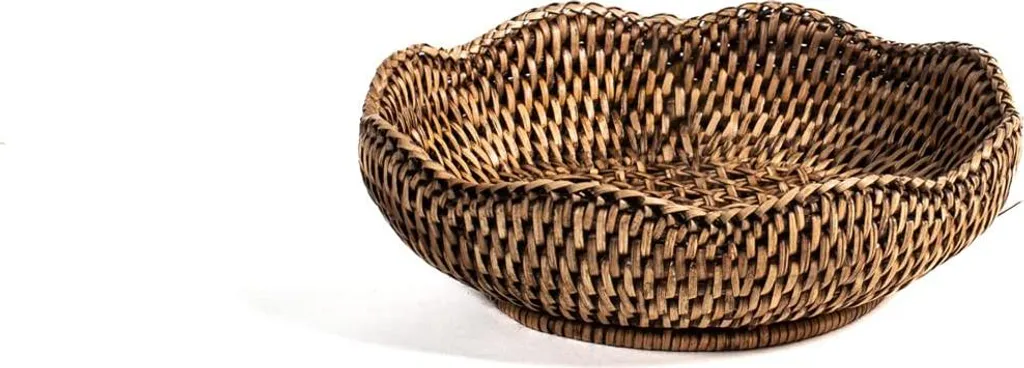 Corbeille à pain ronde en rotin naturel 20 cm - Panier de service H&H