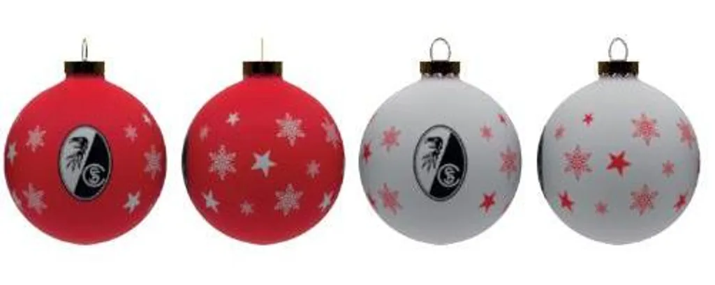 Boules de Noël SC Freiburg Incassables Design Blason Club Football SCF