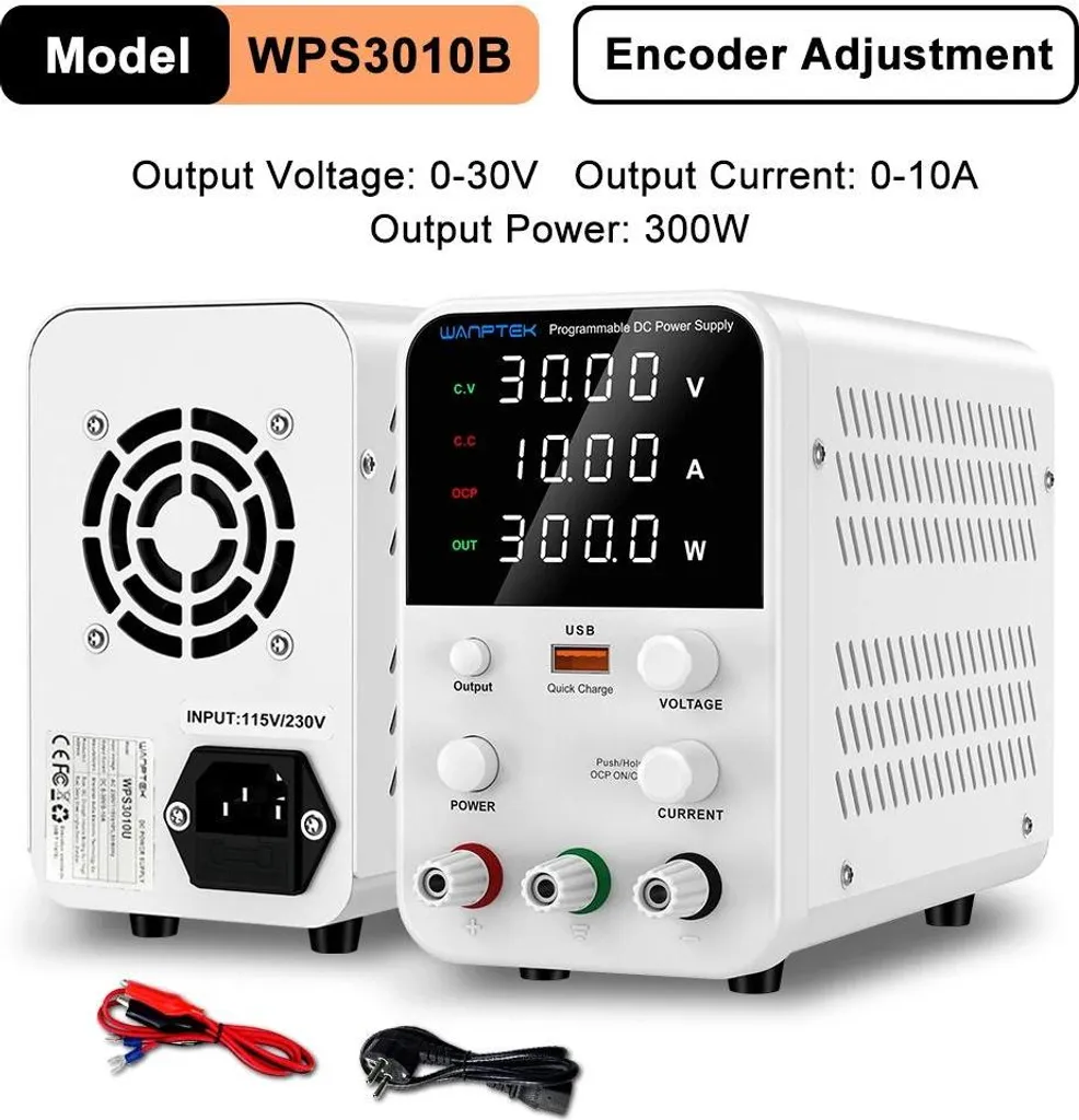 Alimentation CC 30V 10A Réglable - Alimentation Stabilisée Blanche - 2