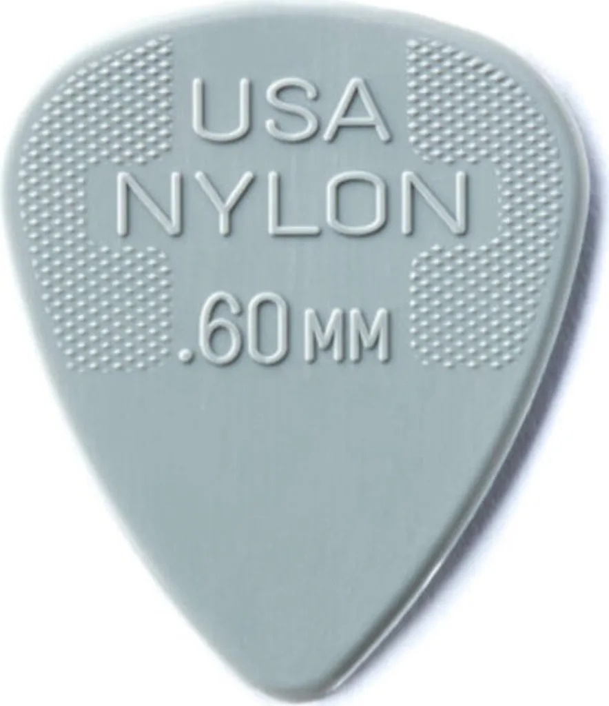 Dunlop Nylon Standard 0.60 mm - 72 Médiators Gris Clair Haute Qualité