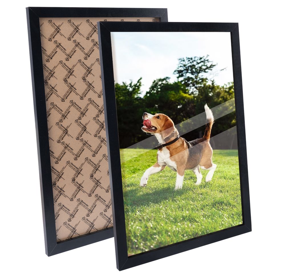 2 Stück Bilderrahmen A4, 21x29.7cm, MDF Fotorahmen Natur mit Acrylglas, Holzrahmen Posterrahmen, für Foto oder Bilder Collage,Puzzles & Poster,Sc...