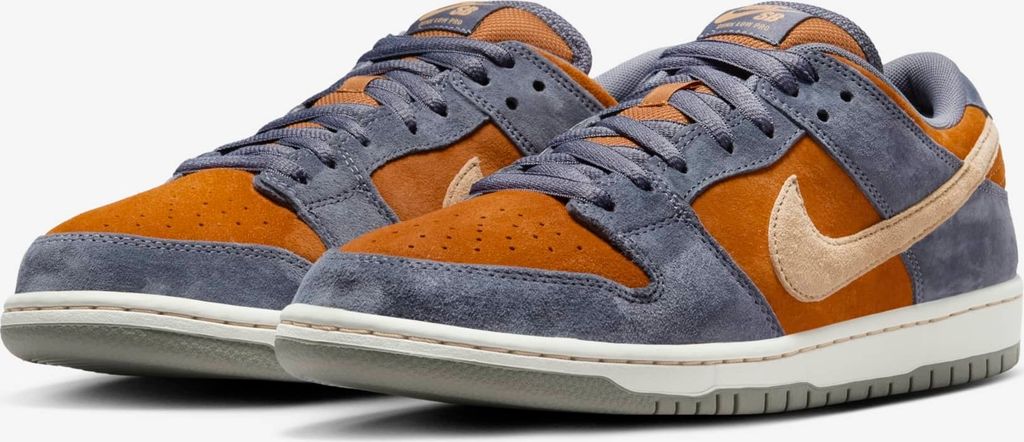 Nike SB Dunk Low Pro "Light Carbon Monarch" Blau/Orange, Größe: 43