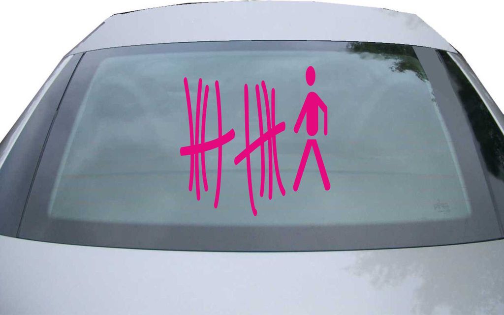 Indigos UG - Aufkleber Heckscheibe & Motorklappe DE6105 - pink - 600x599 mm - human mathematics - Auto Scheiben Fenster Heckklappe Tuning Racing JD...