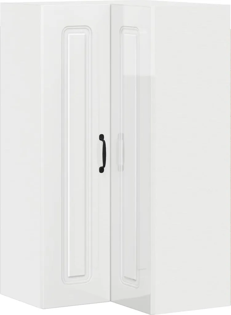 vidaXL Armadio da cucina bianco lucido 57 x 57 x 100 cm Materiale a base di legno - 1