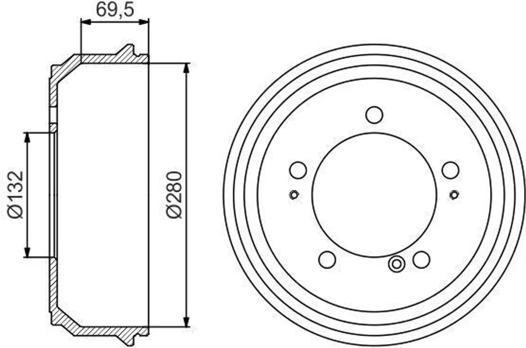 Tambour de frein Bosch pour Opel Movano X70 entretien essieu arrière