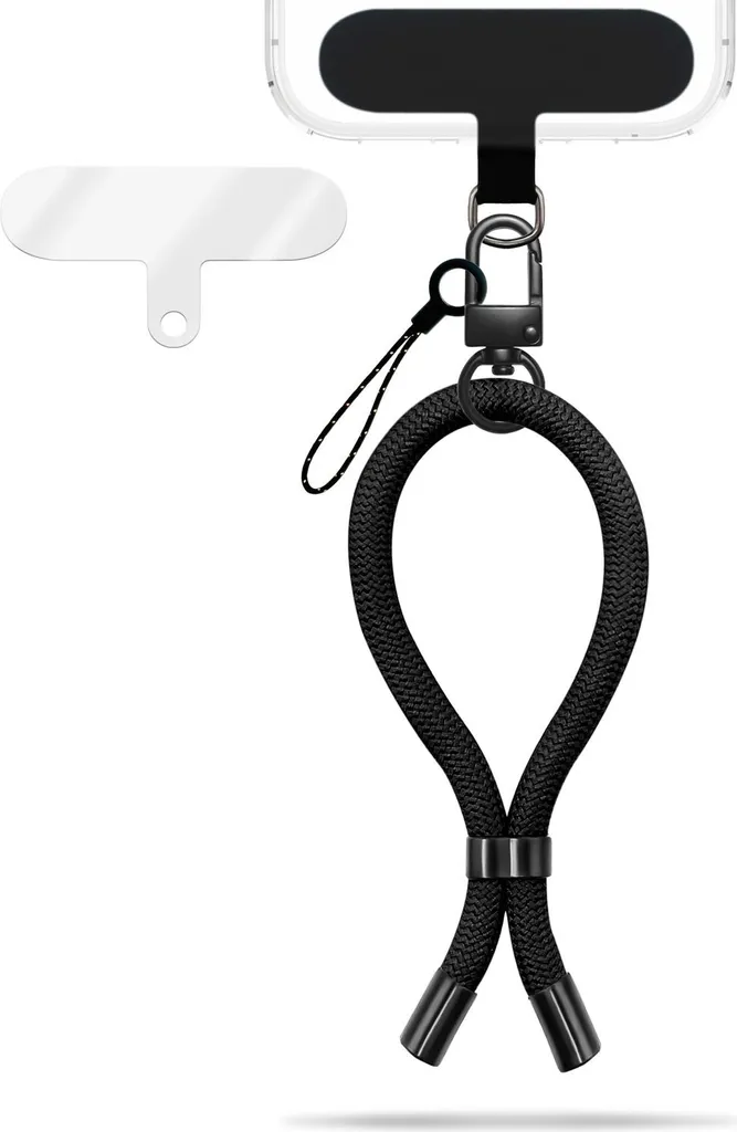 Wristy Edition Cordino di Sicurezza per Cellulare Nero Universale