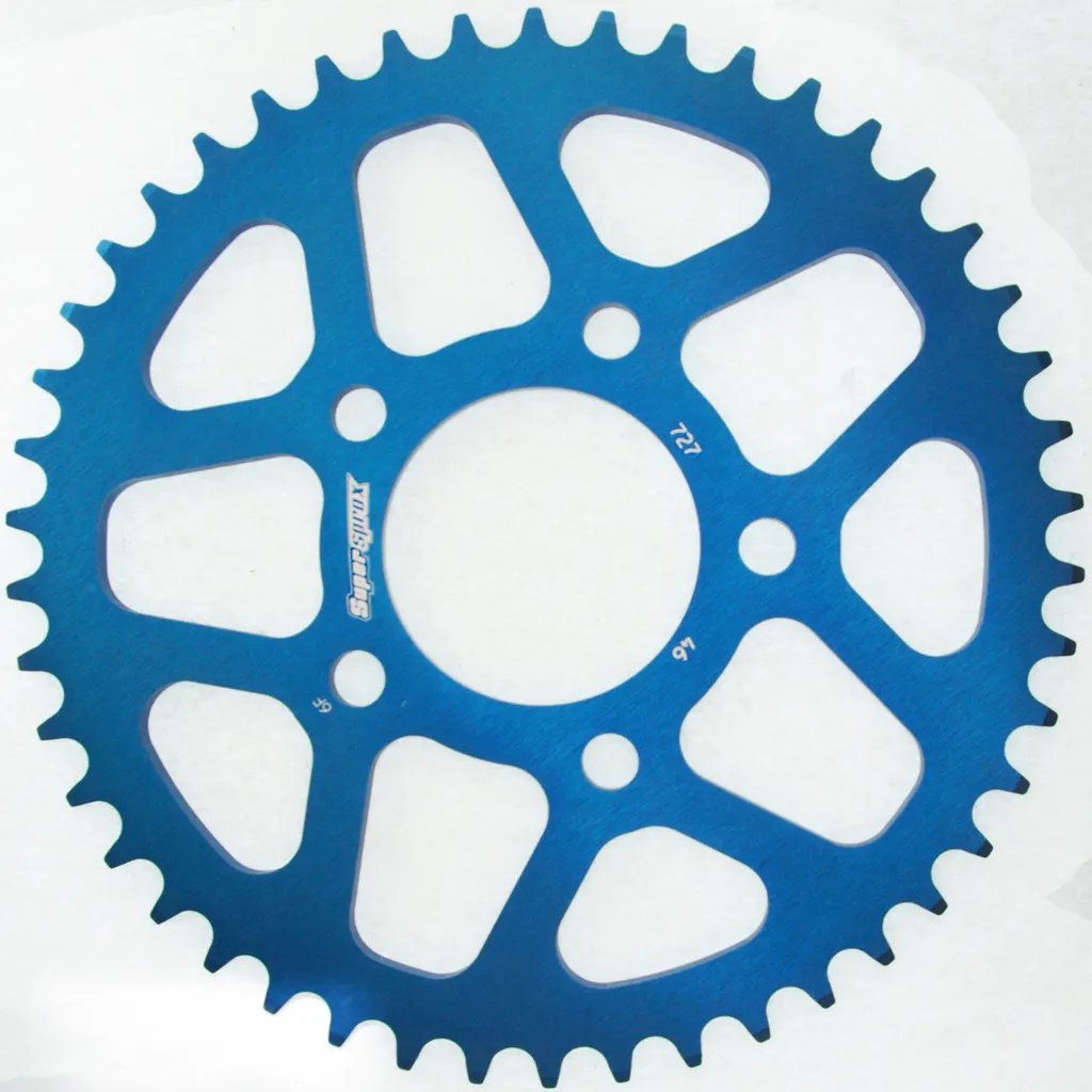 Couronne Supersprox 525 Alu 46 Dents Bleu RAL-727 - Kit Chaîne Moto