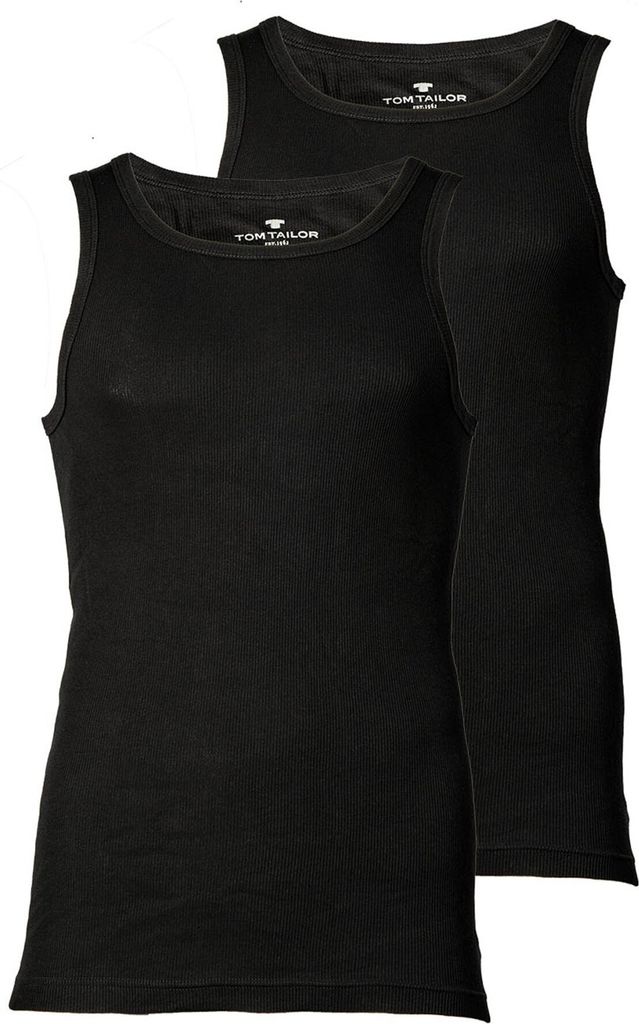 Tom Tailor Herren-Unterhemd 2er-Pack schwarz 5