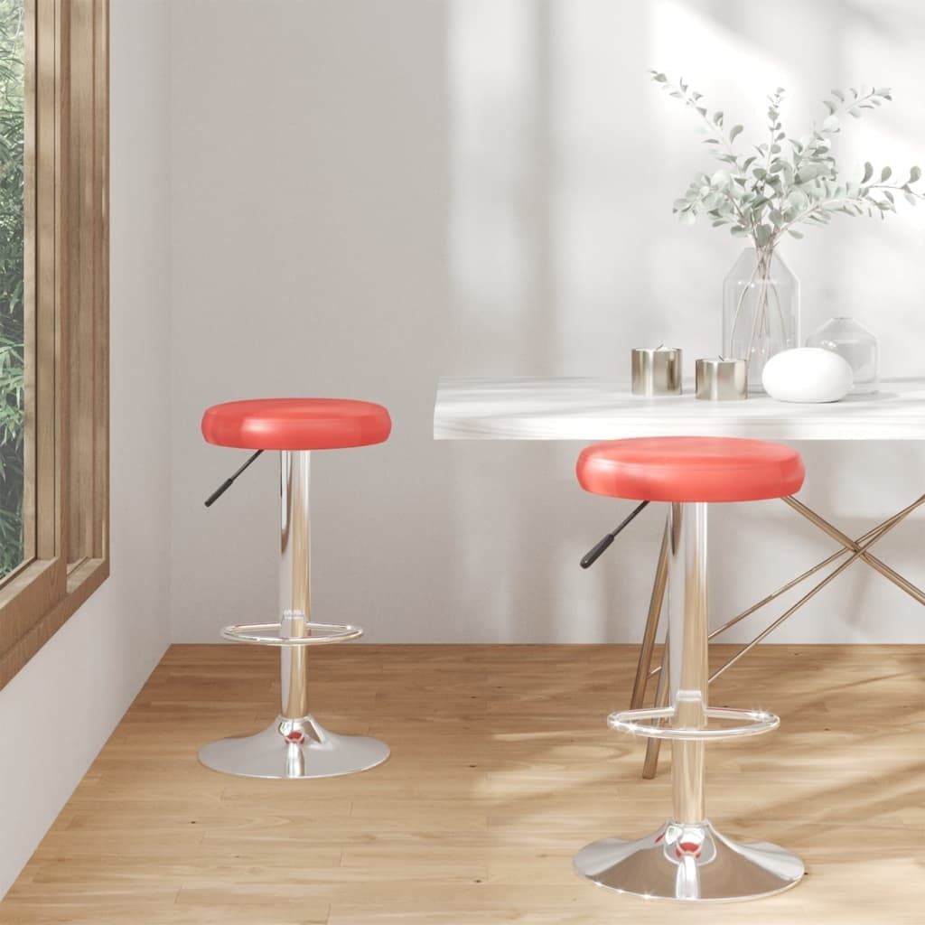 Maison Exclusive - Barhocker 2 Stk. Rot Kunstleder