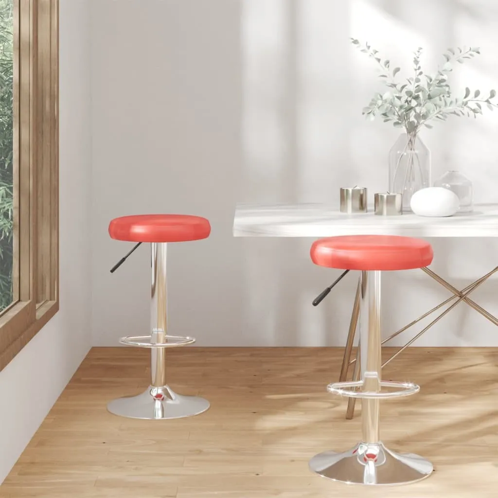 Pratico sgabello da bar 2 pz. Sgabello da bar in Pelle finta rossa, mobili di design 5503227 1pacco