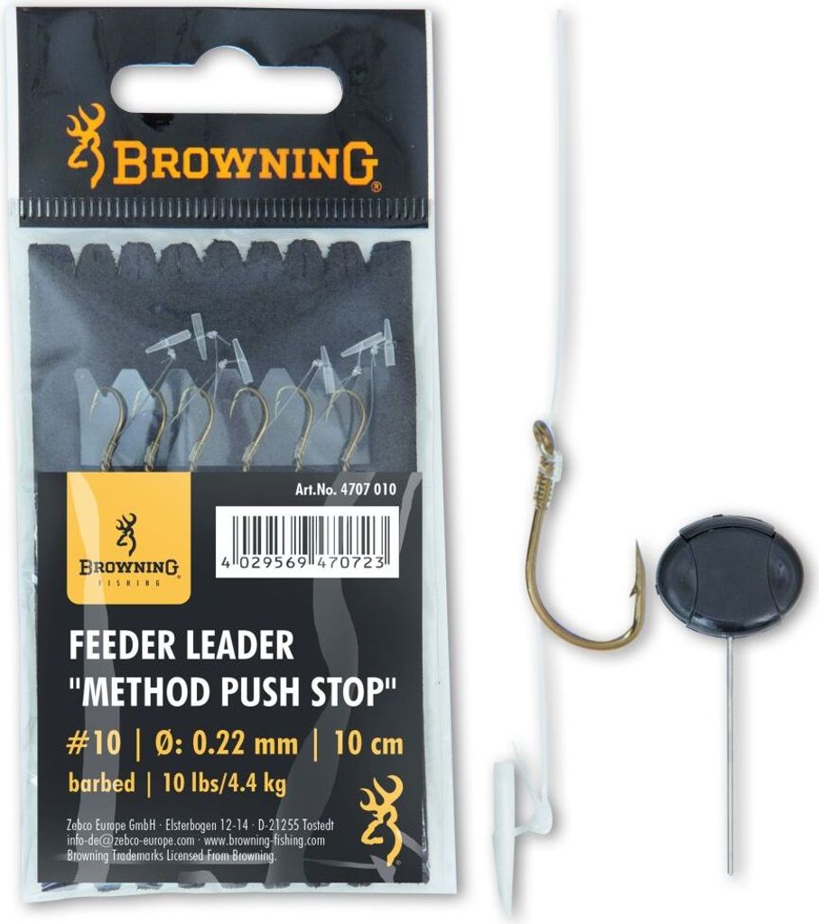 Browning Feeder Leader Method Push Stop Gr.18 bronze Produktbild 