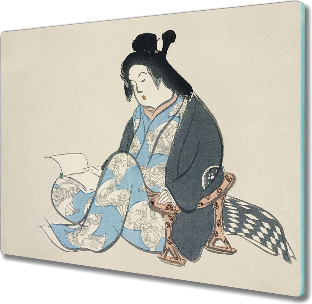 Coloray Hackbrett Kochplattenabdeckung Herdabdeckplatte 60x52 cm Schneidebrett Küchenbrett - Frauen-Kimono