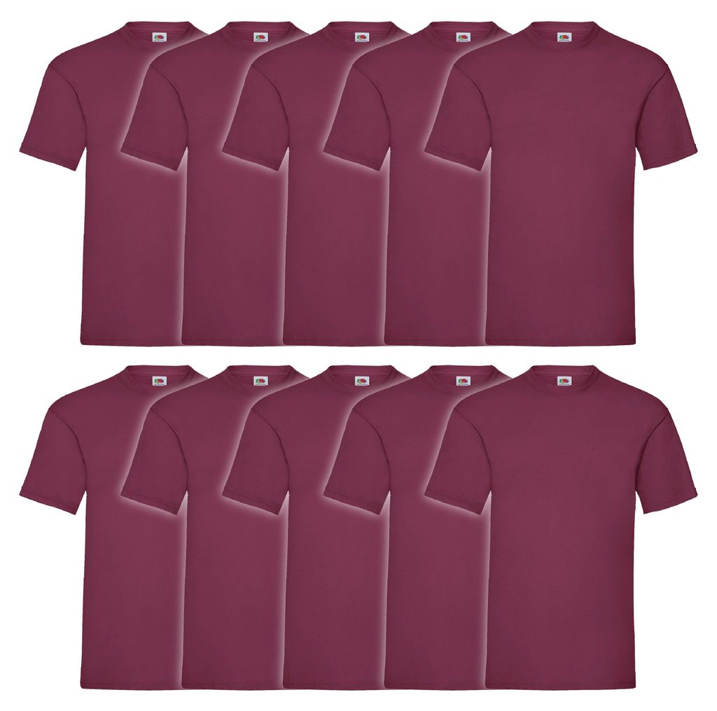 10er Pack Fruit of the Loom Valueweight T-Shirt Farbe: Produktbild 