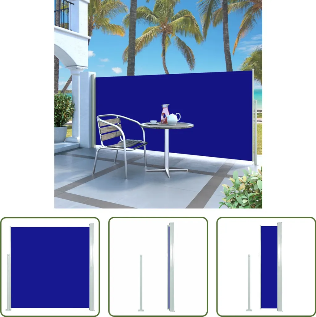 Tenda da Sole Laterale Retrattile 140x300 Blu | Design e Privacy
