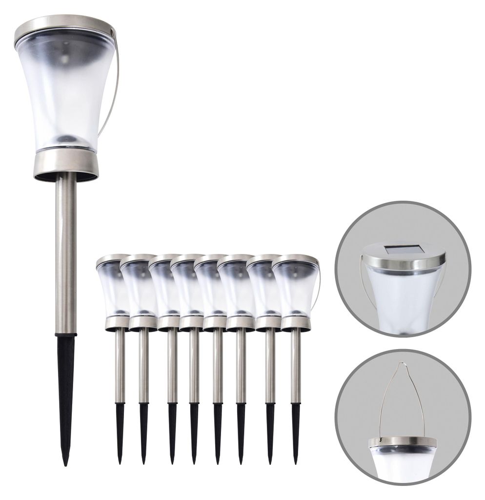 8er-Set Solarleuchte "VERONICA" H: 39,5cm, Lampe für den Produktbild 
