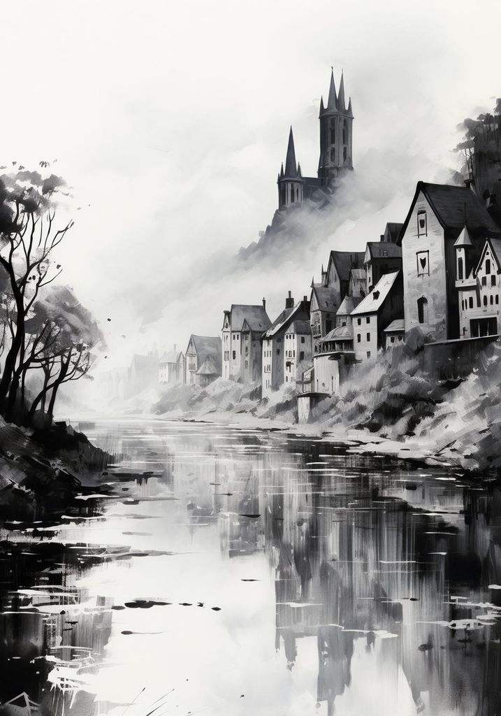 Poster 70x100cm Nebeliger Reflex
