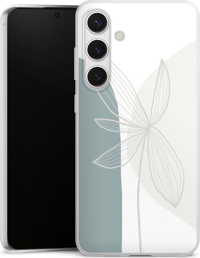 DeinDesign Slim Hülle für Samsung Galaxy S24+ Silikon Case Ultra Dünn Handyhülle Blume Boho Pastell