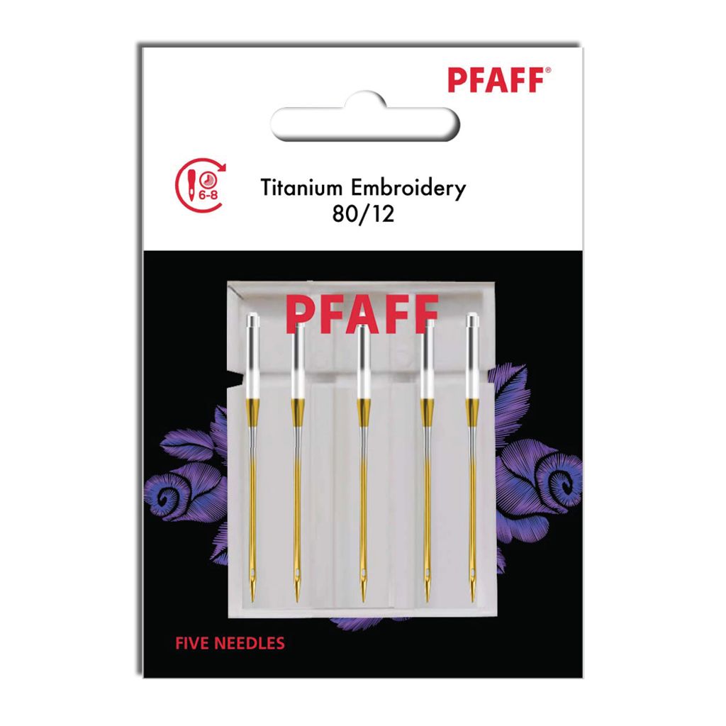 Pfaff Titanium Sticknadeln Stärke 80/12 (5 Stück)