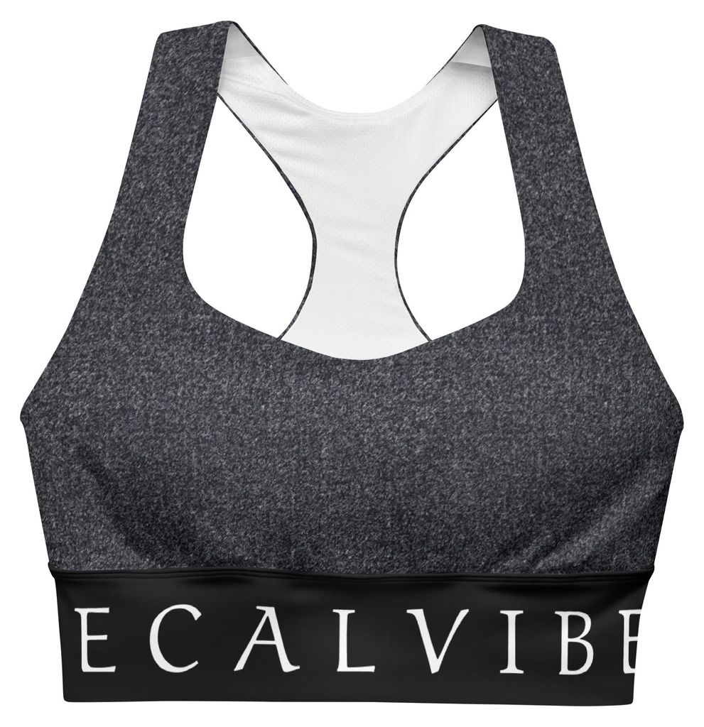 DECALVIBES Longline Sports Bra Sport BH Ultimate Black Melange - XL