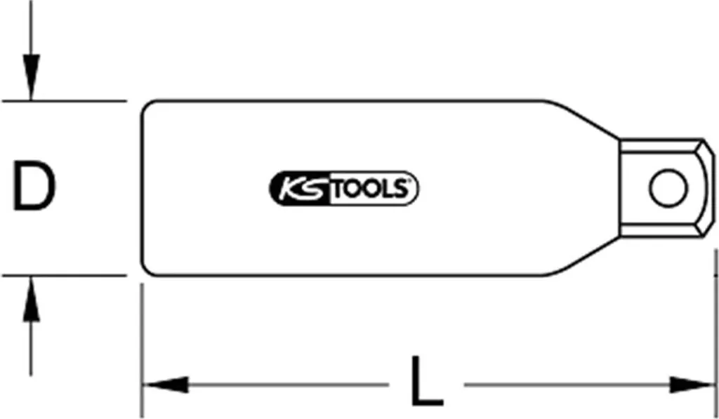Adaptateur 117.1285 KS TOOLS isolant 1/2" vers 3/8" haute protection - 2