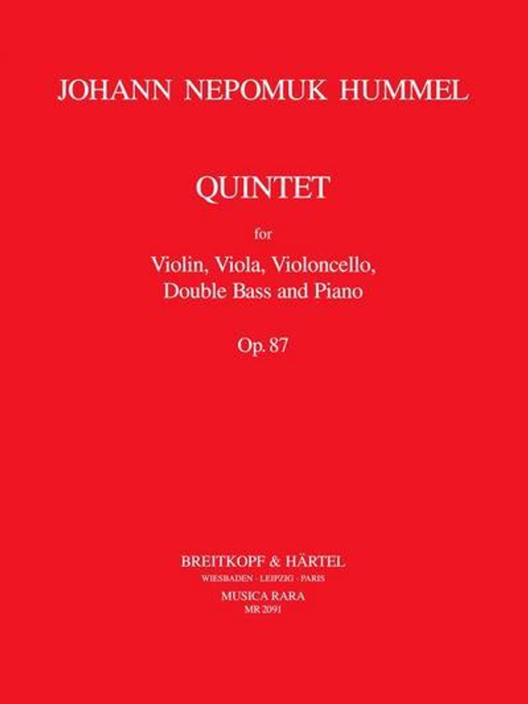Quintett Es-Dur op.87für Violine, Viola, Violoncello, Kontrabaß und Klavier