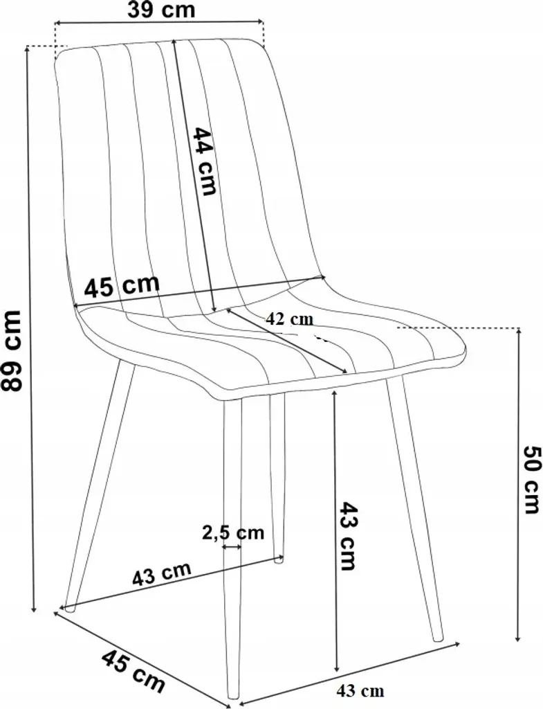 Chaise design moderne pour salle à manger et bureau élégant gris - 10