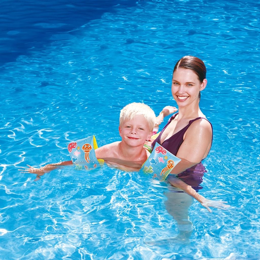 Schwimmflügel Circle für Kinder, 23x15 cm, ideal zum Schwimmenlernen, mit fröhlichem Motiv