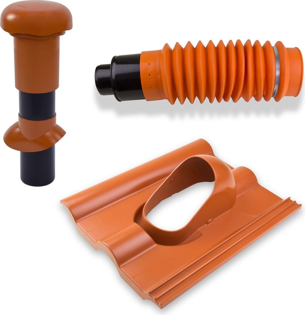 Klöber-Set1 Dachentlüftung DN100 rot Frankf. Pf. Produktbild 