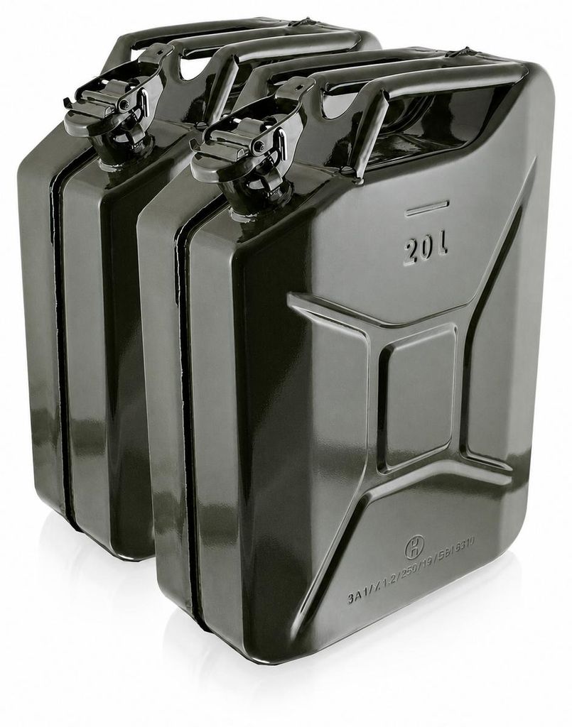 Bituxx 2x Kraftstoffkanister Metall 20 Liter Olive MS-17367 Produktbild  KI-generiertes Bild