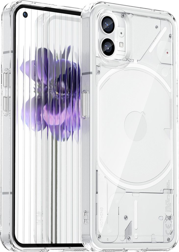 Nothing Phone 1 Hülle, Klar Rückseite Stoßfeste TPU Silikon Produktbild 