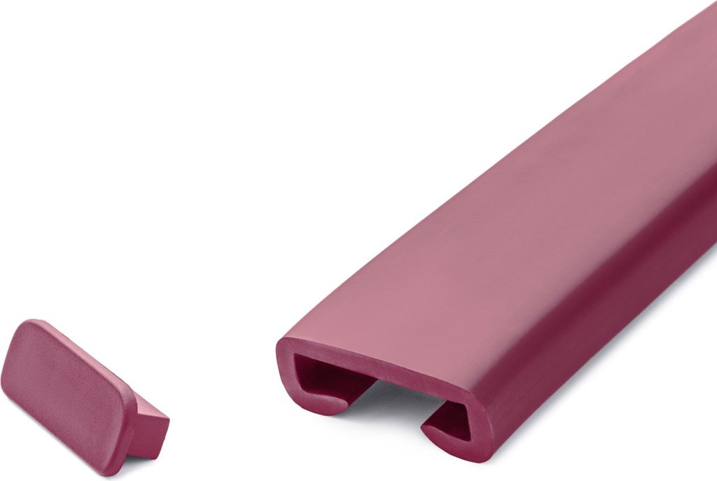 QUEST Abschluss für PVC-Geländerpfosten, Endkappe für PREMIUM-Geländerprofil, 40x8, bordeauxrot