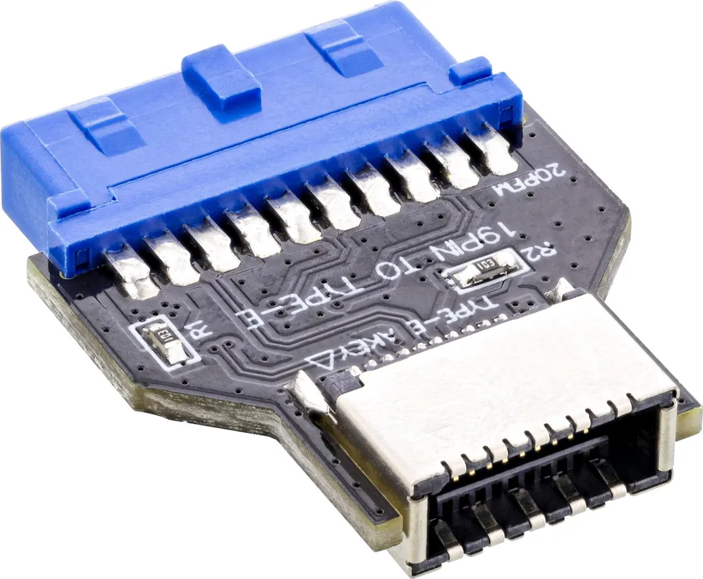 InLine 33446R Adaptateur Carte Mère USB 3.0 vers USB 3.2 Type-E Key-A