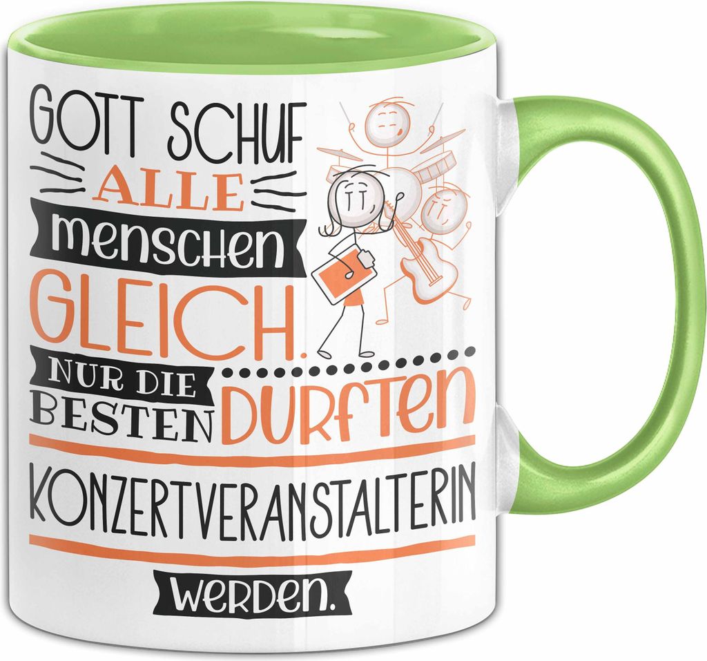 Konzertveranstalterin Geschenk Becher Tasse Gott Schuf Alle Menschen Gleich Nur Die Besten Durfeten Konzertveranstalterin Werden Geschenkidee Lusti...