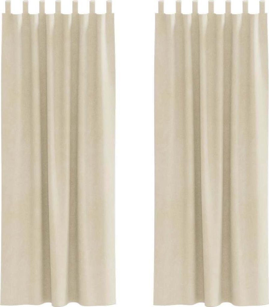 vidaXL Verdunkelungsvorhänge 2 pcs Creme 140 x 260 cm Samt