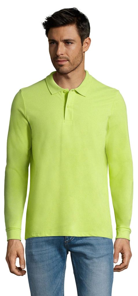 SOLS - "Perfect" Poloshirt für Herren Langärmlig LT1753 (M) (Apfelgrün)
