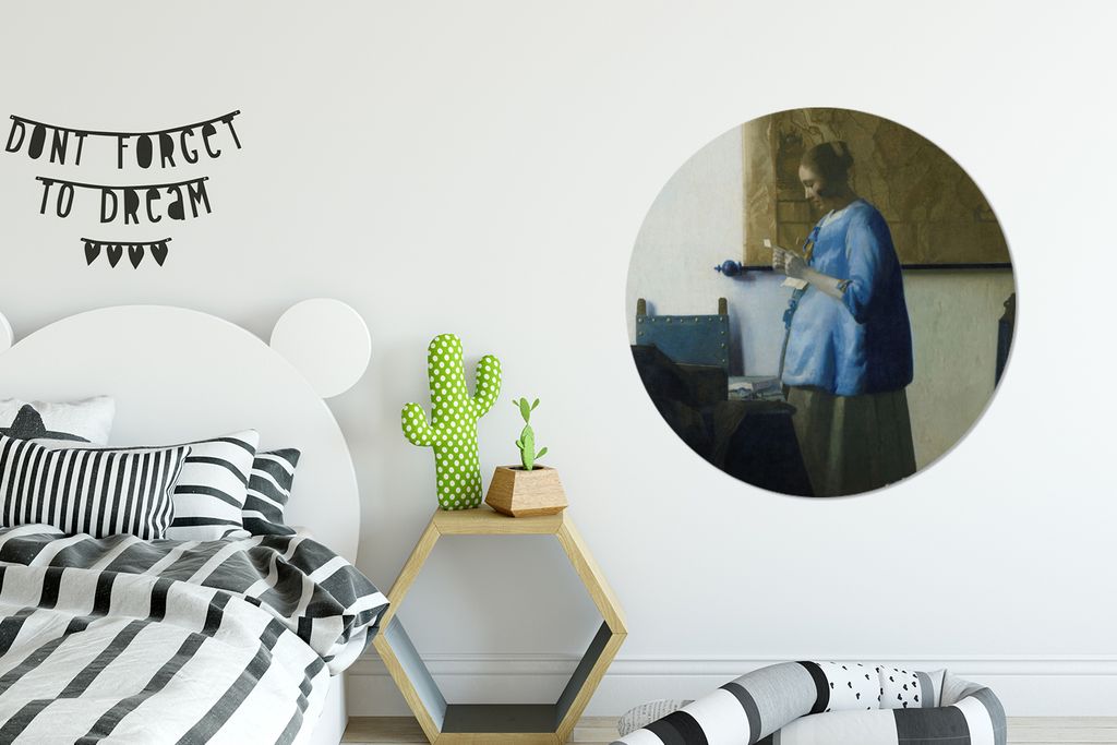 MuchoWow - Mauerkreis - Wandbilder - Runde Bild - Bild aus Aluminium - Schlafzimmer - Wohnzimmerdekoration - Wand Dekoration